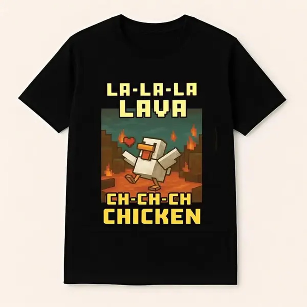 Retro Gaming Gifts For Men - [100% Cotton] Vintage Lava Chicken Shirt