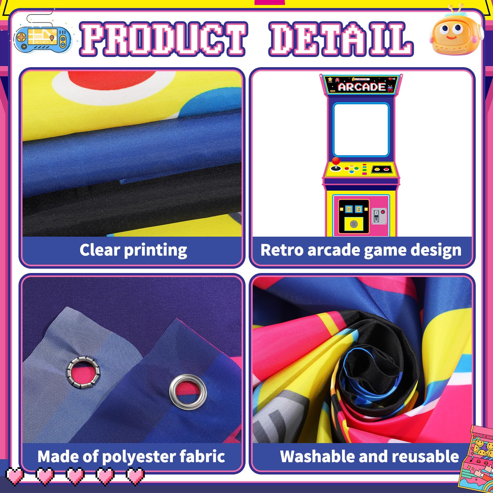 Retro Video Gaming Fabric Arca - Retro Gaming Events recension och pris