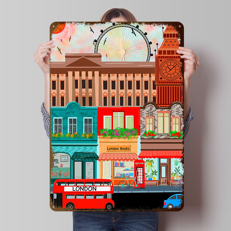 London Travel Tinplate Poster  - Retro Gaming London recension och pris