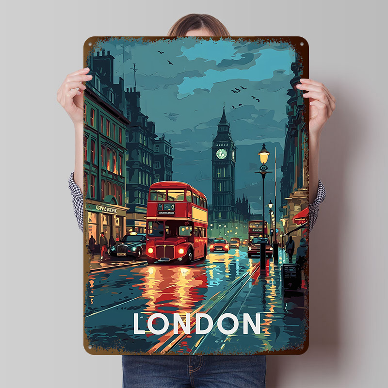 London Big Ben Tinplate Poster - Retro Gaming London recension och pris