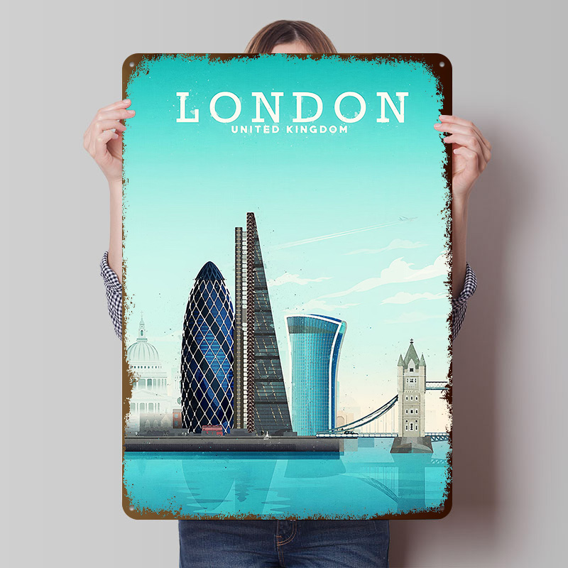 London Travel Metal Poster Cus - Retro Gaming London recension och pris
