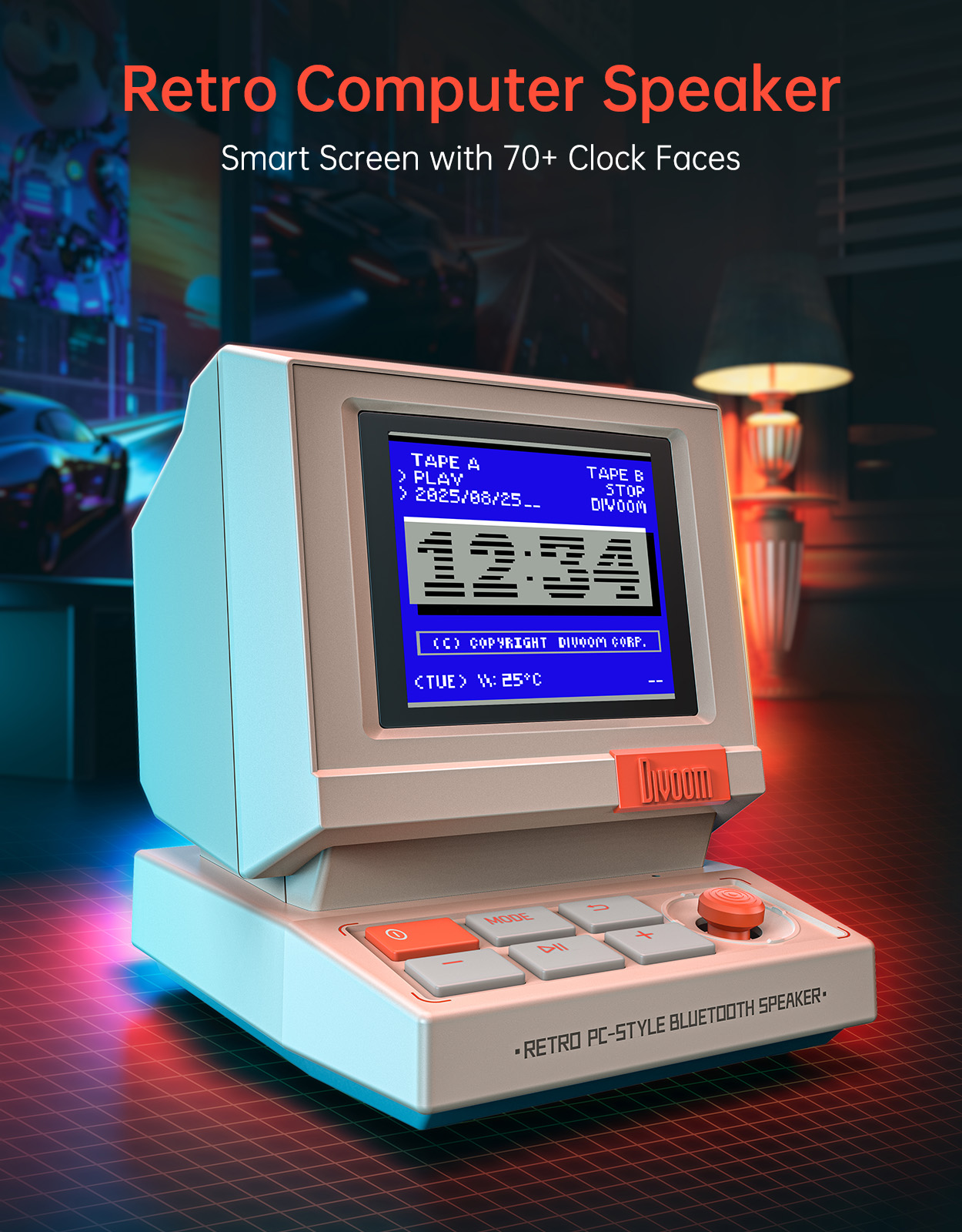 Divoom MiniToo Retro Bluetooth - Retro Gaming Cabinet recension och pris