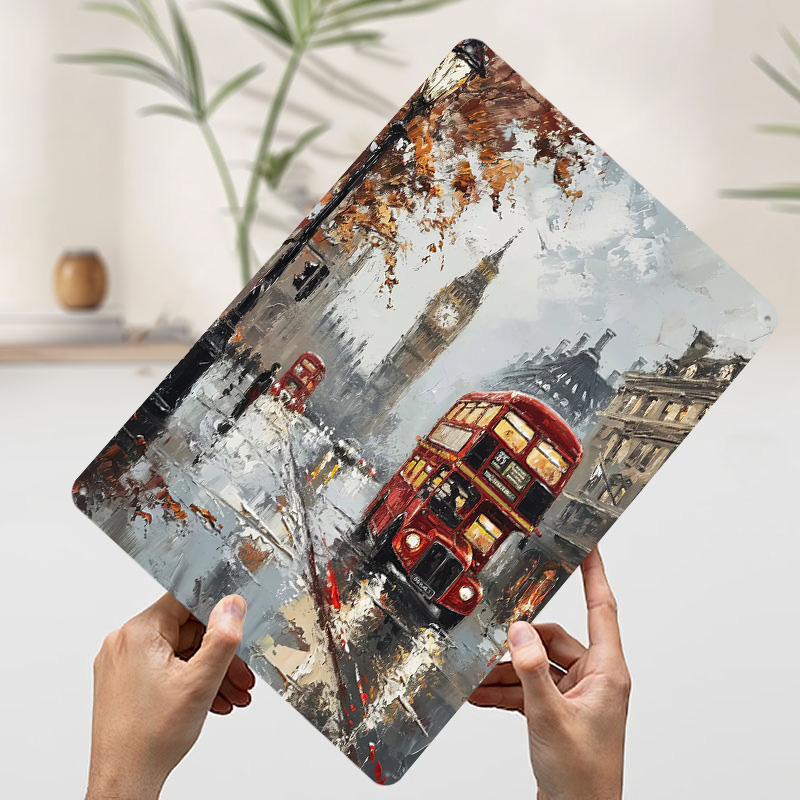 London Bus Charm Metal Poster  - Retro Gaming London recension och pris