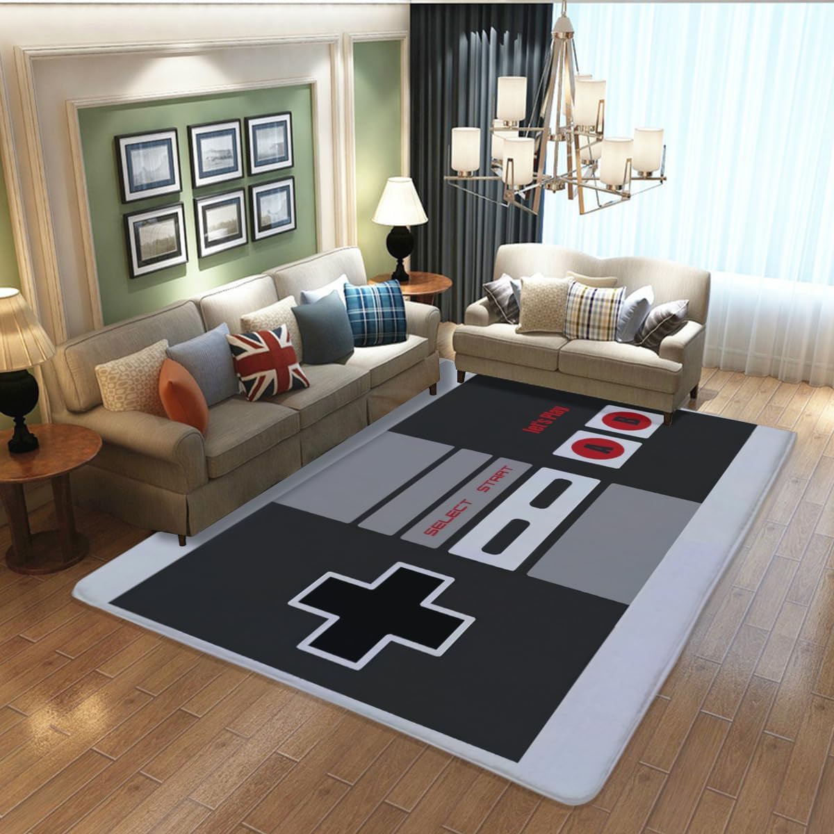 Vintage NES Controller Themed  - Retro Gaming Rug recension och pris