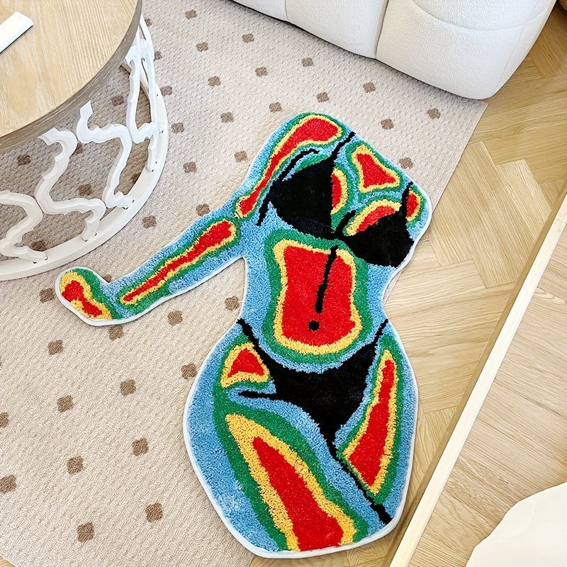 Irregular Body Shape Flocked F - Retro Gaming Rug recension och pris