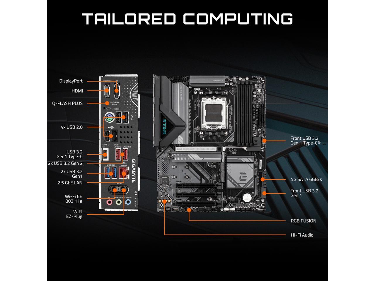 GIGABYTE B650E EAGLE WIFI6E AM - Corsair Ram Vengeance 16Gb recension och pris